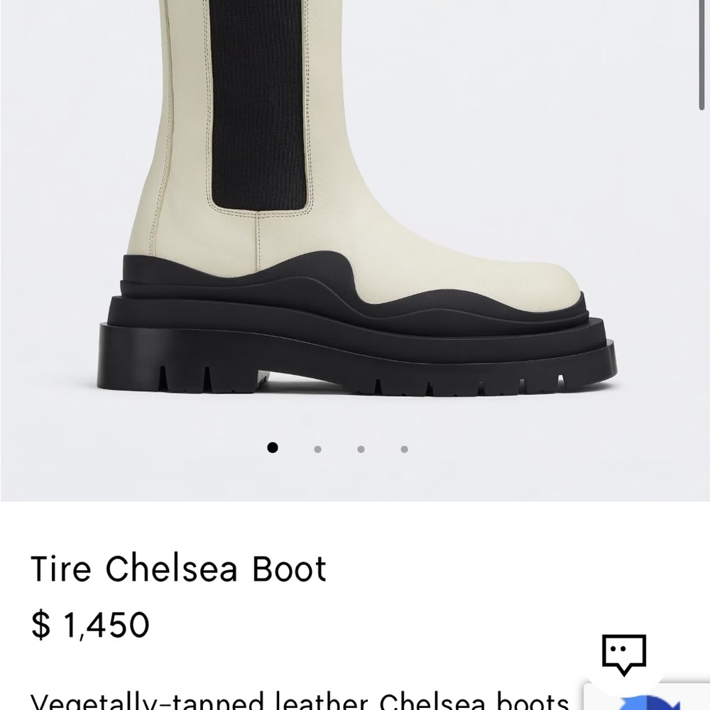 Women's Chelsea Boot in Cream and Black